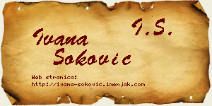 Ivana Soković vizit kartica